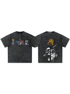 Camiseta Gráfica Vintage de Doble Cara <span class=keywords><strong>J.</strong></span> <span class=keywords><strong>Cole</strong></span> Crown Art para Hombre, 300GSM, Algodón Doble Pesado, Cuello Pequeño, Estilo Oversize Hip Hop - Product Image 5