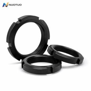 Porca de Segurança Redonda com Fenda Padrão GB812 DIN981 em Aço Carbono com Acabamento Óxido Preto M10 M12 M14 - Product Image 4