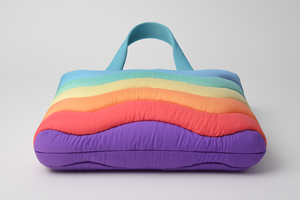 <span class=keywords><strong>Borsa</strong></span> <span class=keywords><strong>a</strong></span> Spalla Personalizzata in Nylon Riciclato, Riutilizzabile, Grande Capacità, Colore Arcobaleno, per Donne - Product Image 6