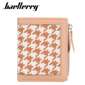 Baellerry Women's <b>Wallet</b> Pu Leather Houndstooth Pattern Short Zipper <b>Wallet</b> Multifunctional Card <b>Holder</b> Everyday Use - Product Image 5