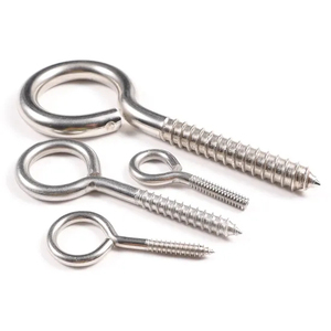 Hook Screws for Wood Wholesale Stainless Steel 304/316 Galvanised Eye Screws Lifting Bolt Sling <strong>Ring</strong> Sheep Hook and Eye Screw - Product Image 5
