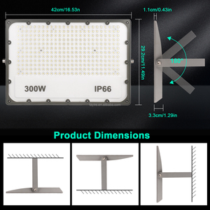 Прохладный белый 6500K Светодиодный прожектор 30 Вт 100 Вт 200 Вт 300 Вт 400 Вт IP66 водонепроницаемый проектор садовый двор Гараж Спортивный стадион прожектор - Product Image 3