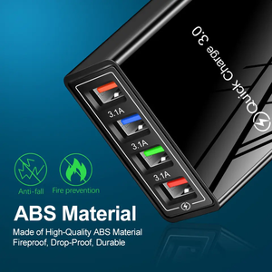 Sạc nhanh USB Quick Charge 3.0 48W 4 cổng, bộ chuyển đổi QC 3.0, phích cắm EU/US, sạc nhanh điện thoại di động, sạc tường gia đình, sạc du lịch - Product Image 3