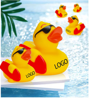 Outil de pulvérisation d'eau en PVC jaune de 2 pouces, en vrac, personnalisé, pour le surf aquatique, modèle Pato De Surf, pour les enfants de 2 à 13 ans