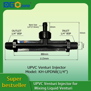 [KH-UPDN50] DGOzone文丘里喷射器UPVC混合管2 ”文丘里喷射器管，用于气体和液体混合 - Product Image 4