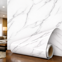 Papier peint auto-adhésif imperméable en PVC à effet marbre pour la décoration murale, vente en gros d'usine
