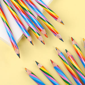 Ensemble de 28 crayons de couleur Macaron dessin arc-en-ciel écologiques avec boîte crayons de croquis en bois personnalisés - Product Image 6