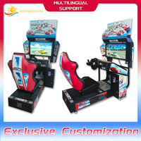 Machine d'Arcade de Course Automobile en Intérieur | Simulateur Haute Vitesse avec Siège Vibratoire et Son Stéréo pour Lieu de Divertissement