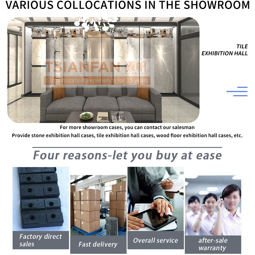 Factory Big Panel Push-Pull Ceramic Tile Display For Showroom Sintered Stone Sample Display Stand Marble Granite Sliding Rack