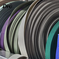 Sangle en sergé 100 % nylon couleur Pantone personnalisée, sangle tissée imperméable pour baskets et chaussures décontractées (matière première)