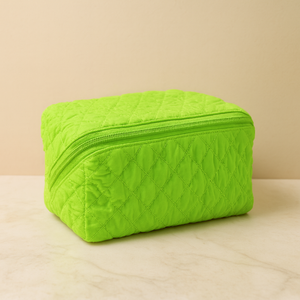 Cotton Canvas Durable Zipper Spacious Waterproof <b>Laminated</b> Handle <b>Pouch</b> Makeup Toiletry Beauty Cosmetic Bag - Product Image 3