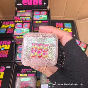 Popular Sequins Nee Doh Glow Ice <b>Cube</b> Maltose Night <b>Light</b> Slow Rebound Glitter Needoh Nice <b>Cube</b> Stress Squeeze Toy - Product Image 4