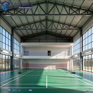 Structure en acier préfabriquée à construction <span class=keywords><strong>rapide</strong></span> pour terrain de basketball, structure en acier pour stade sportif pour tennis/natation/badminton - Product Image 5