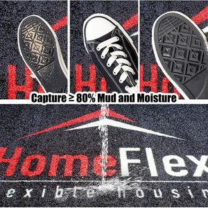 Tapis de porte de luxe de marque, en nylon 6.6 à poils haute densité, avec logo personnalisé, tapis de sol industriel lavable avec envers en caoutchouc pour club de football - Product Image 5