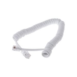 1M 2m 3M resorte en <span class=keywords><strong>espiral</strong></span> RJ9 4P4C RJ11 negro blanco <span class=keywords><strong>espiral</strong></span> plano Cat3 <span class=keywords><strong>cable</strong></span> de teléfono ADSL - Product Image 1