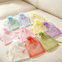 Fournisseur d'usine en gros – Sacs cadeaux écologiques durables, petits sacs en organza colorés, pochettes transparentes avec cordon de serrage et poignée en polyester