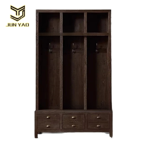 American Rh Original Retro <span class=keywords><strong>Armoire</strong></span> en bois massif de chêne Simple Design moderne Entièrement meublé Maison Salon Pliable - Product Image 4