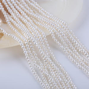 Vente directe d'usine Perles d'eau douce naturelles en forme de mètre AK de 3,5 à 4 mm pour colliers semi-finis en perles Xiaomi, en vrac - Product Image 3