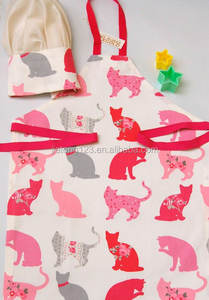 <strong>Children's</strong> Chef Cooking Baking Pure <strong>White</strong> Printing <strong>Apron</strong> Factory Kids <strong>Apron</strong> With Hat Set Advertising <strong>Aprons</strong> - Product Image 5