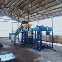Línea de producción de bloques de hormigón huecos de alta eficiencia, línea de producción de ladrillos, moldes de bloques de cemento personalizables, sitios de construcción