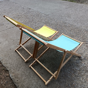 <strong>Beach</strong> deck <strong>chair</strong> factory custom logo printed outdoor folding foldable wooden <strong>canvas</strong> - Product Image 5