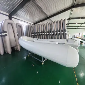 قارب قابل للنفخ بضلع من الألومنيوم 38 قدمًا ببطانة مزدوجة من Orca/Hypalon/PVC بثوابة بشهادة CE للمحيط