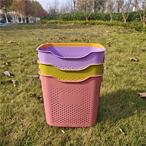 Cesto de Ropa de Plástico Rectangular, Organizador de Ropa Portátil para Uso Doméstico - Product Image 5