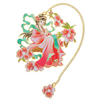 Dessin animé personnalisé douze fleur fée signets art exquis style national fleur dieu campus métal signets pour cadeau