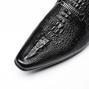 Chaussures habillées pour hommes à bout pointu, imperméables, à semelle épaisse, en cuir véritable, pour les fêtes, les occasions professionnelles - Product Image 5