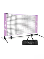 Filet de pickleball portable avec balles de pickleball et sac de transport, installation facile pour salle de sport intérieure, terrain extérieur, jardin, rue