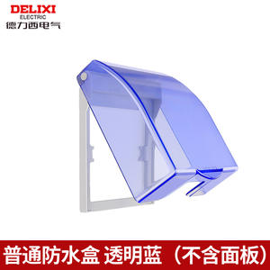 Boîte de prise de courant transparente de type 86 Delixi, étanche, anti-éclaboussures, protection pour accessoires de salle de bain et de douche - Product Image 2