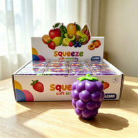 Blocs de construction transfrontaliers anti-stress, Jouet à presser en forme de raisin, Libération de la joie, Jouet anti-stress en forme de fraise