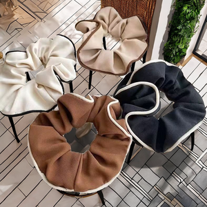 100% Charmeuse vente en gros logo personnalisé 19mm en vrac soie étiquette crème café Vintage français cravates dame cheveux chouchous accessoire - Product Image 2