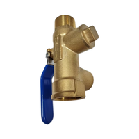 Manuel du fabricant Vanne à boisseau sphérique à trois voies Vanne d'isolation en laiton 3/4 pour décompression d'eau forgée OEM personnalisable