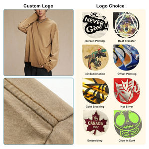 T-shirt à manches longues en coton gaufré 100% vintage de qualité supérieure avec logo personnalisé imprimé, double couche, délavé à l'acide, séchage rapide - Product Image 2