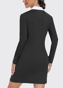 Nueva moda de manga larga para falda de Polo de tenis para mujer con cuello en V de algodón puro de alta calidad y poliéster para Polos de niñas - Product Image 6