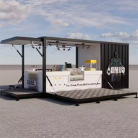 Bar-restaurant en conteneur maritime de 20 pieds avec cuisine entièrement équipée