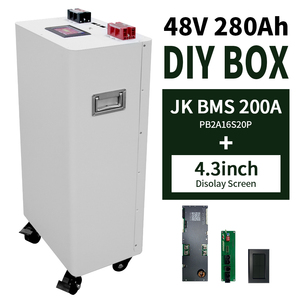 Batterie de stockage d'énergie solaire LiFePO4 de 15 kWh avec roues mobiles et communication CAN - Product Image 2