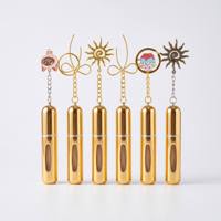 Pulvérisateur de parfum de voyage rechargeable en aluminium de luxe, avec pendentif personnalisable en plastique, design sur mesure pour les soins de la peau