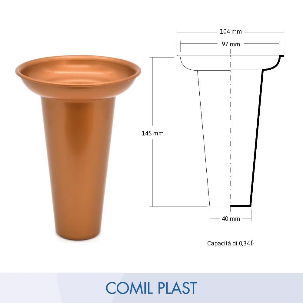 Reemplazo de jarrón funerario de Venta caliente para anillo de bronce nicho mausoleo cripta inyección moldeada Color cobre para la venta