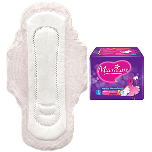 Serviettes hygiéniques jetables super absorbantes à ailettes en coton, régulières, de Fujian - Product Image 1