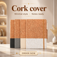 Coffret Cadeau d'Affaires Personnalisé : Carnet et Stylo Promotionnels, Carnet A5 en Liège et PU avec Sangle Élastique pour l'Export