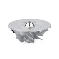 Service d'usinage CNC OEM, roue de compresseur en aluminium billette, pièces d'hélice de surcompresseur personnalisées, fabriqué en Chine