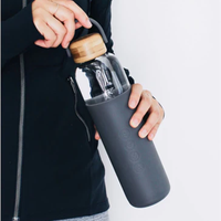 Bouteille d'eau en verre personnalisée écologique Gobelets d'eau potable à chaud Bouteilles d'eau en borosilicate personnalisées