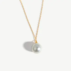 Chris April Custom Solid Gold 18k 14k 9k Seawater Akoya Pearl Pendant Choker Necklaces