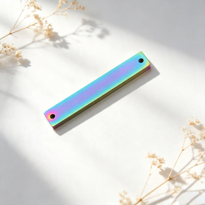 Etiqueta Metálica Rectangular de Acero Inoxidable en Blanco, Personalizable con Logotipo Grabado, Accesorios para Fabricación de Etiquetas DIY, Venta al Por Mayor - Product Image 2