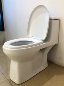 Nouvelle conception <span class=keywords><strong>de</strong></span> toilette monobloc en céramique / WC / WC à double chasse avec abattant à fermeture douce et hauteur confortable pour la maison et l'hôtel - Product Image 2