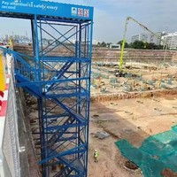 Cage d'échelle de sécurité modulaire en acier WACO pour la construction de ponts, vente directe d'usine