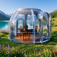 Tente à bulles transparente de 4,5 m 360° °   Dôme en verre pour l'observation des étoiles en plein air, idéal pour le glamping, les hôtels, les restaurants et le camping