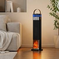 Chauffage PTC efficace à effet de flamme simulée, thermostat numérique, grille de sécurité, chauffage rapide, tour de chauffage pour atelier professionnel